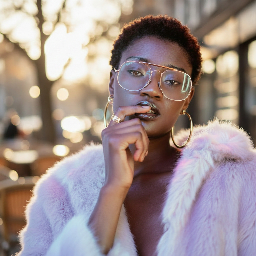 bague secure mise en évidence sur une mannequin de couleur noire