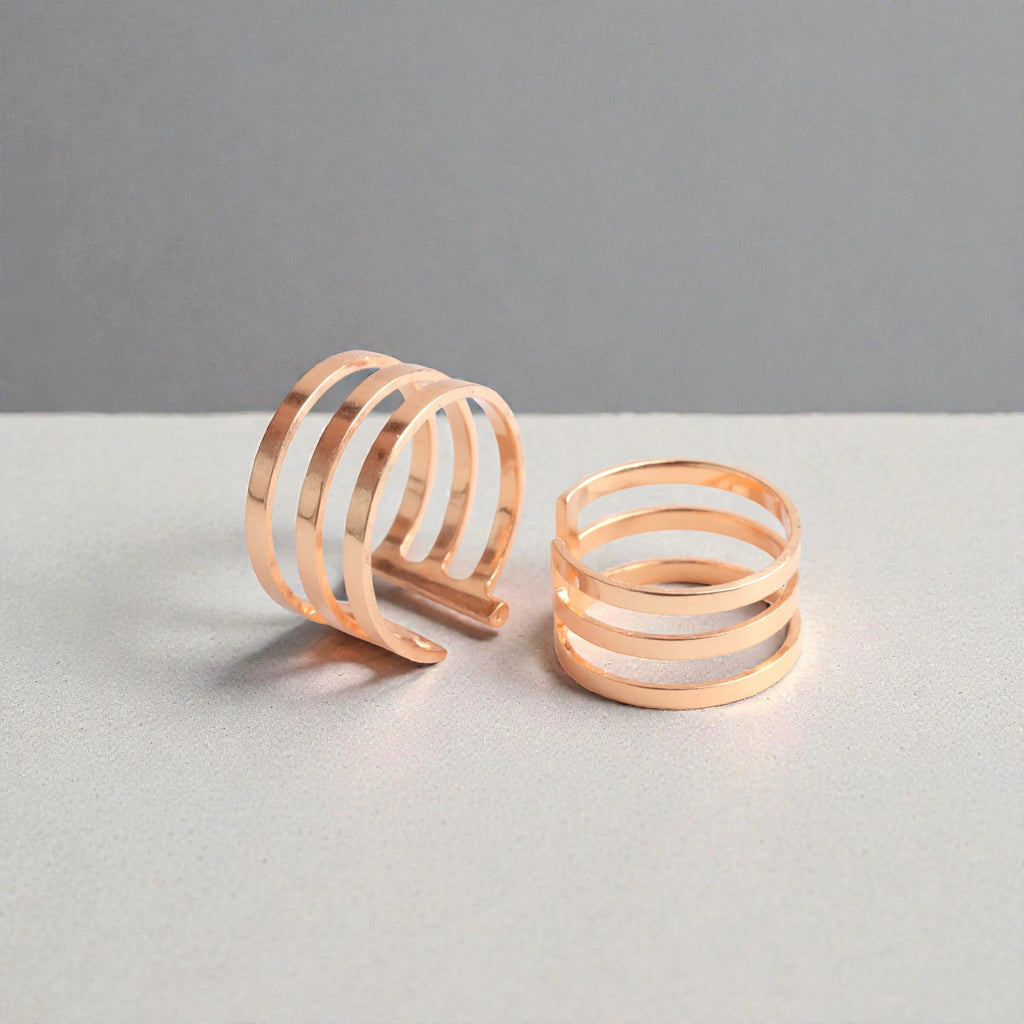 Bague dorée à l'or rose