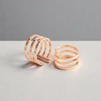 Bague dorée à l'or rose