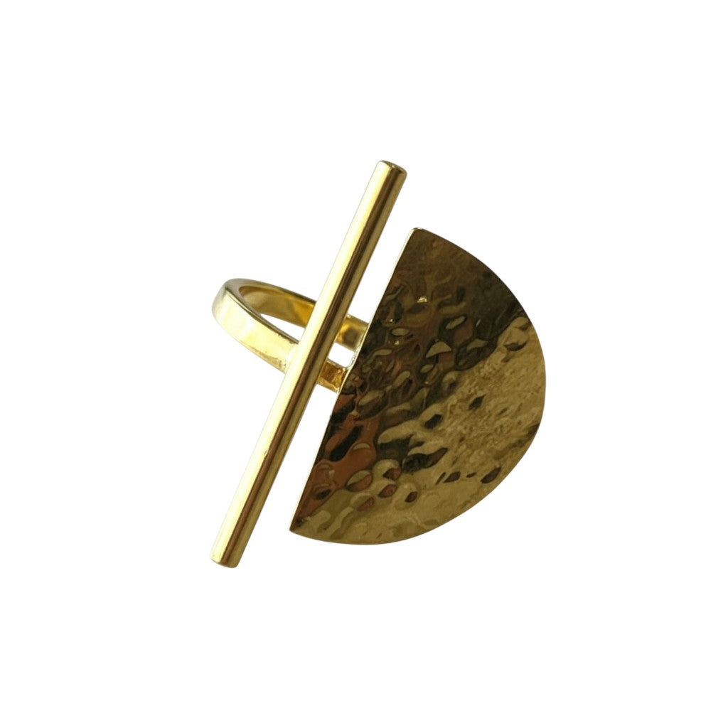 Bague martelée Kenya 100% laiton véritable