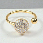 Représentation de la bague Glow doré à l'or 24 carats