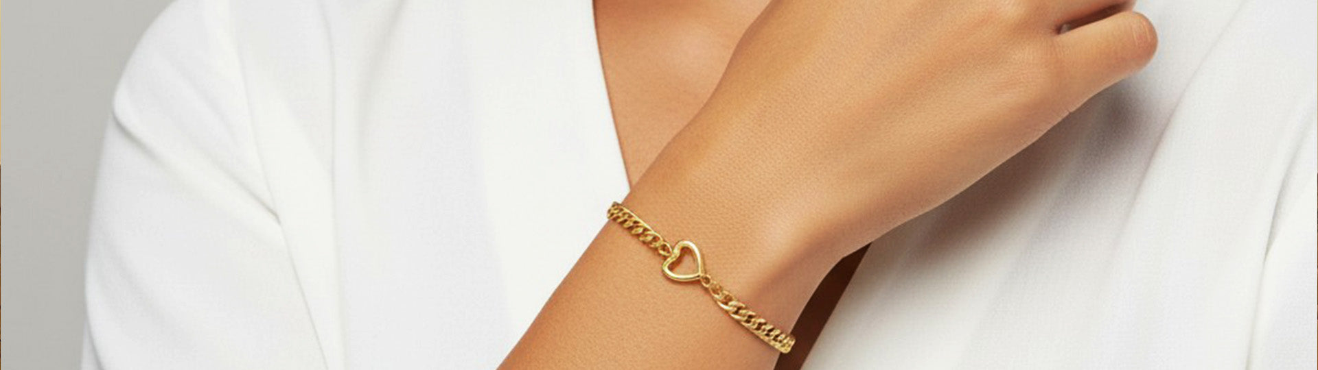 image de bannière de collection représentant la gourmette chaîne coeur