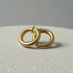 Boucles d'oreilles créoles tubes dorées à l'or fin 24 carats