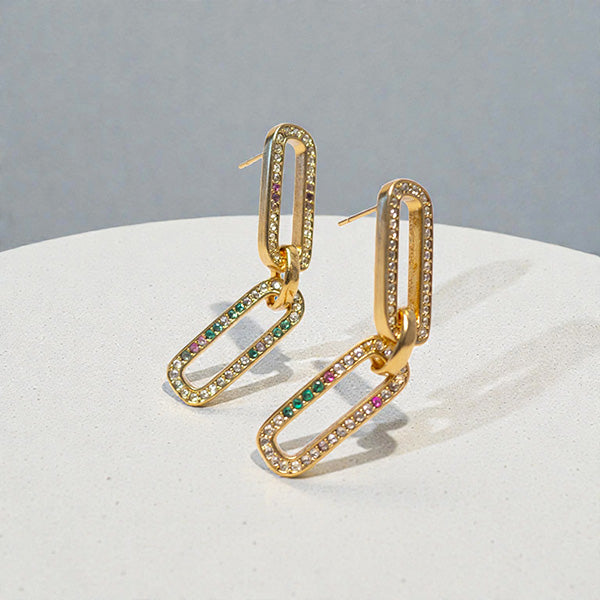 Représentation des boucles multicolores dorées à l'or fin 24 carats