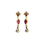 Boucles d'oreilles pendantes dorées à l'or fin 24 carats