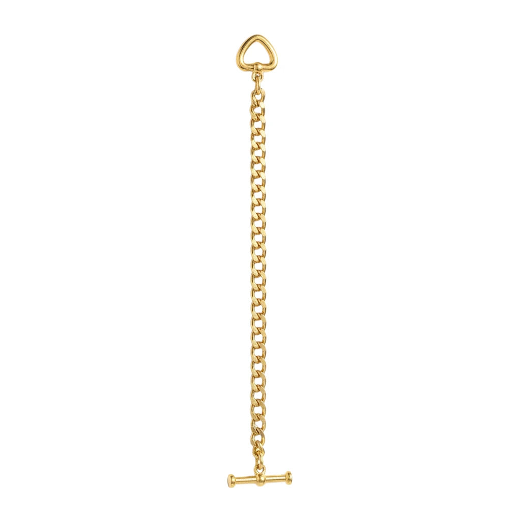 bracelet gourmette doré à l'or fin 24 carats sur fond blanc