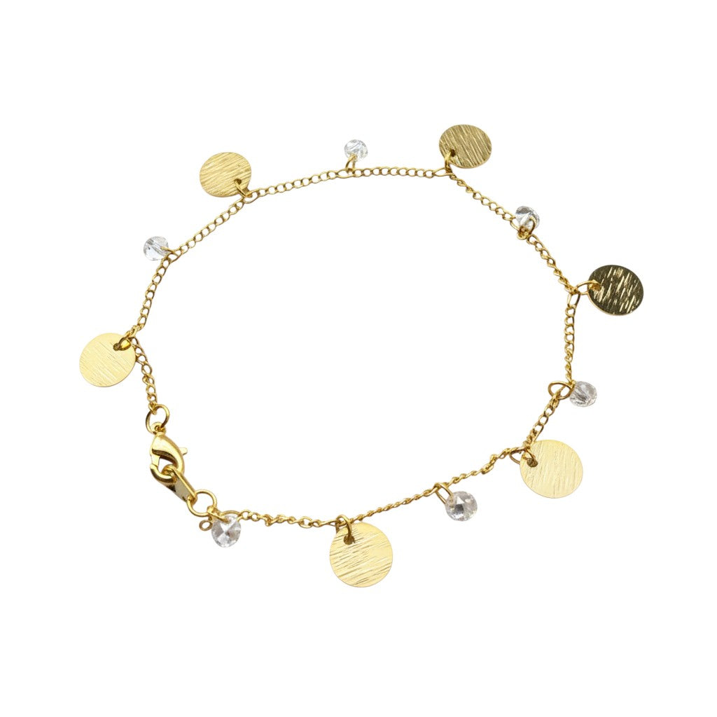 bracelet en pièces de monnaie doré à l'or fin 24 carats