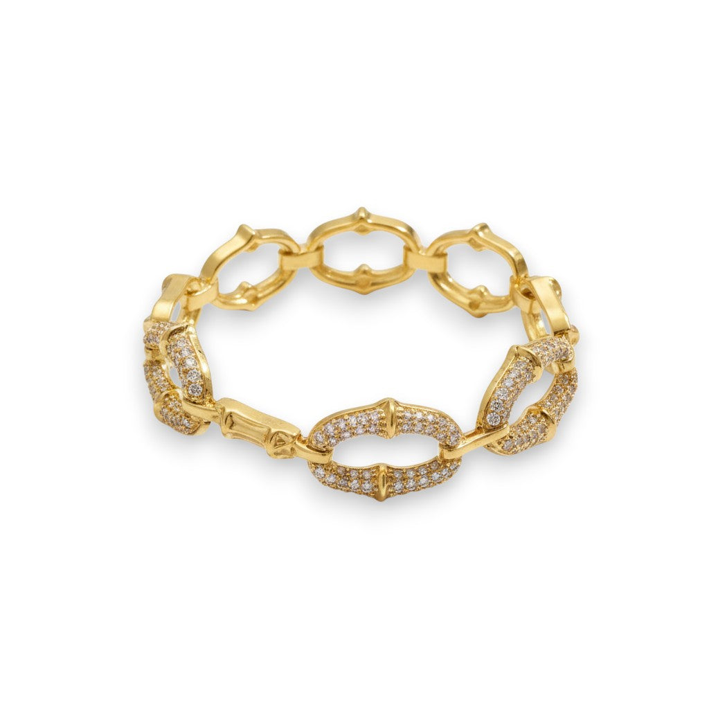 Bracelet à micro-pavés doré à l’or fin 24 carats - Secure