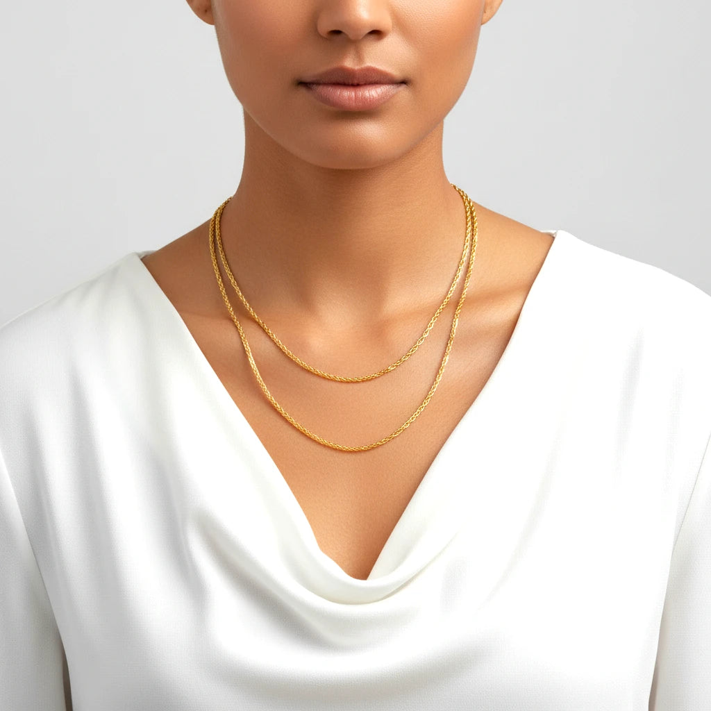 Représentation des colliers collection Twist sur mannequin 