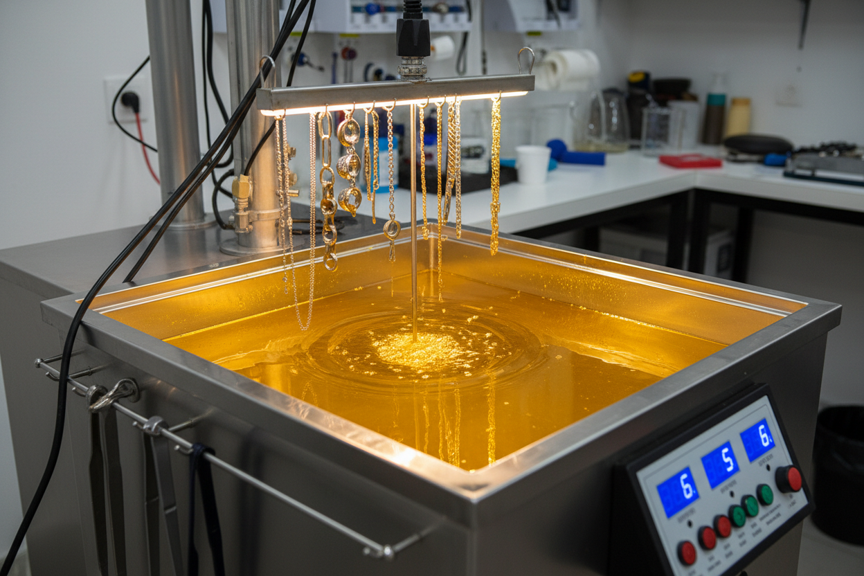 image de dorure de l'or en cuve