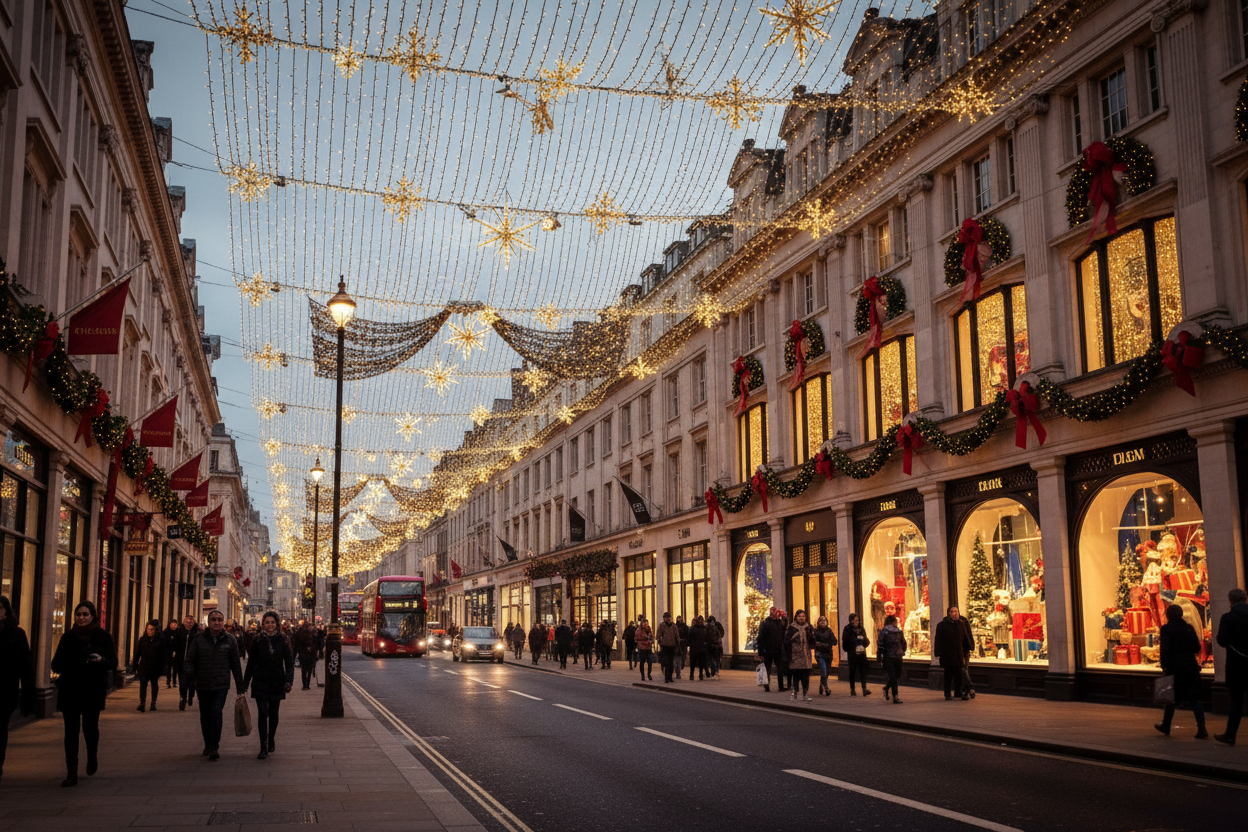 image décor londres oxfort street decembre effet naturel