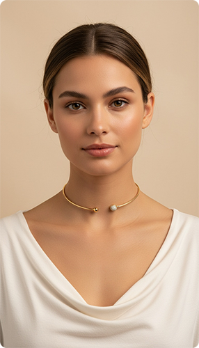 Collier Glow doré à l'or fin 24 carats